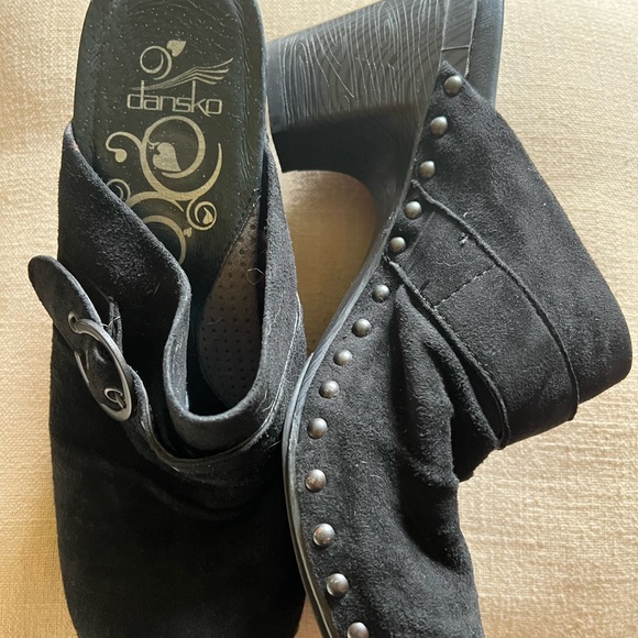 DANSKO NADINE CLOGS BLACK SUEDE SIZE 39 - Picture 4 of 12